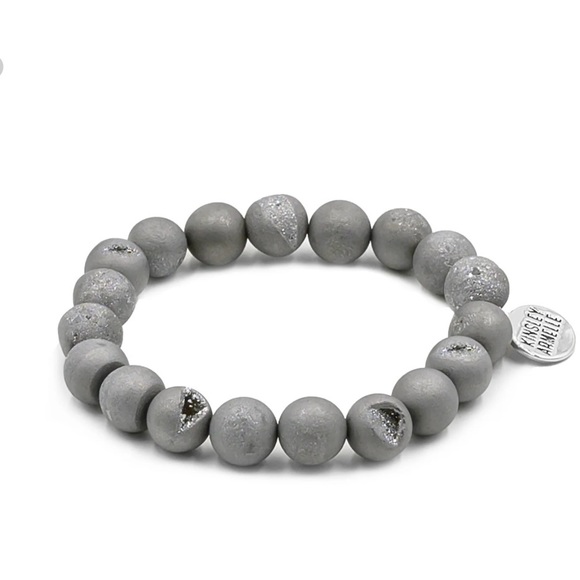 New Kinsley Armelle Geode Collection Frost Silver Bracelet - Picture 3 of 5